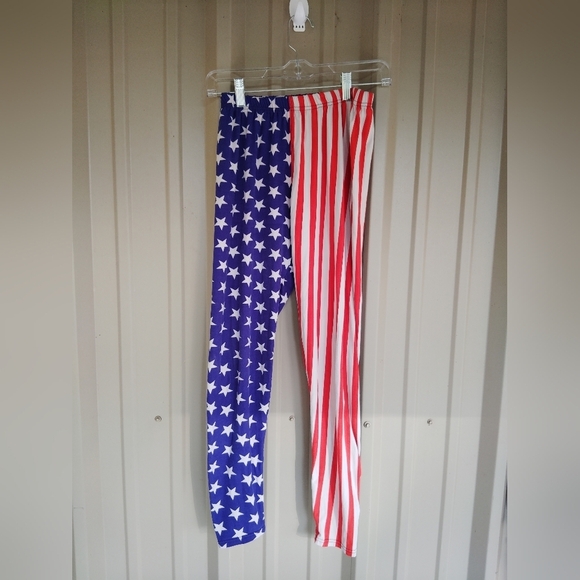 Women's Patriotic 4th of July Fourth Red White & Blue Striped Pajama Pants XS - Picture 1 of 2